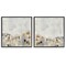Stupell Industries Gray Subtle Abstract 2 pc Framed Giclee Wall Art Set Design by Rachel Springer